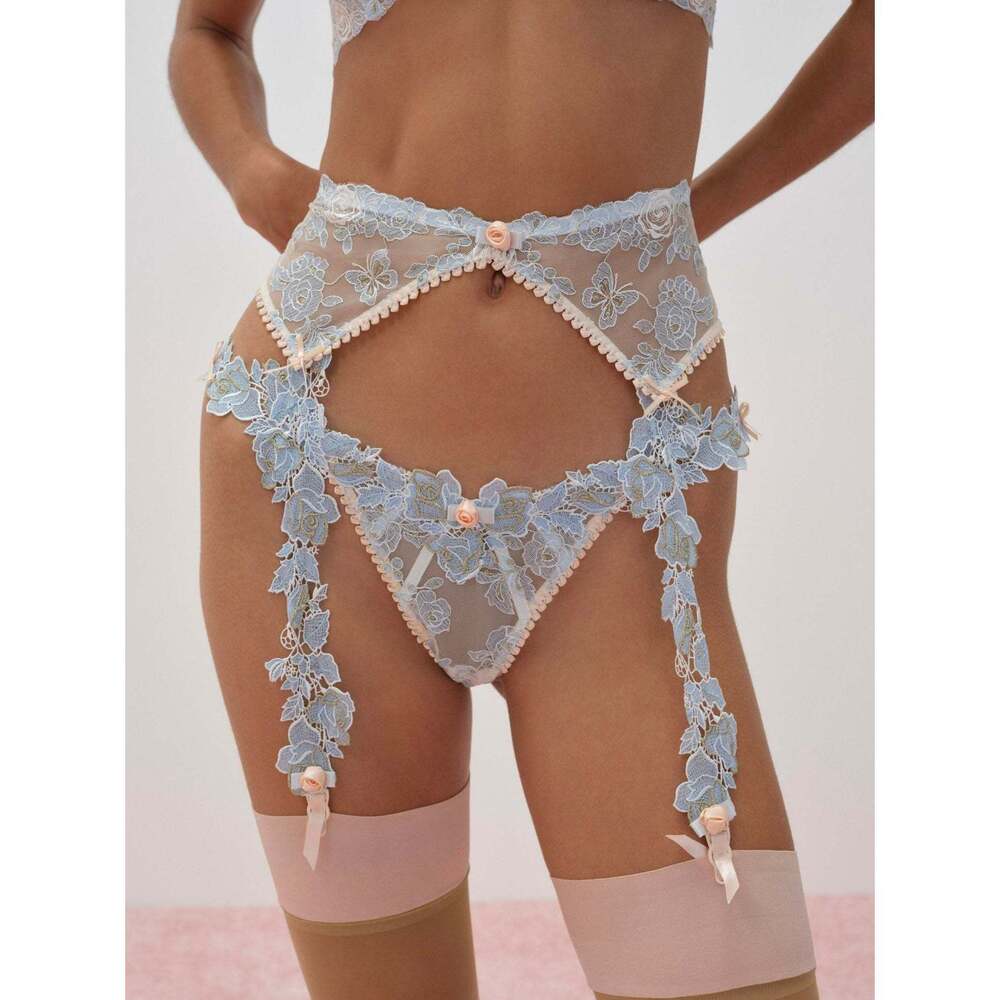For Love and Lemons Winter Roses Garter Belt